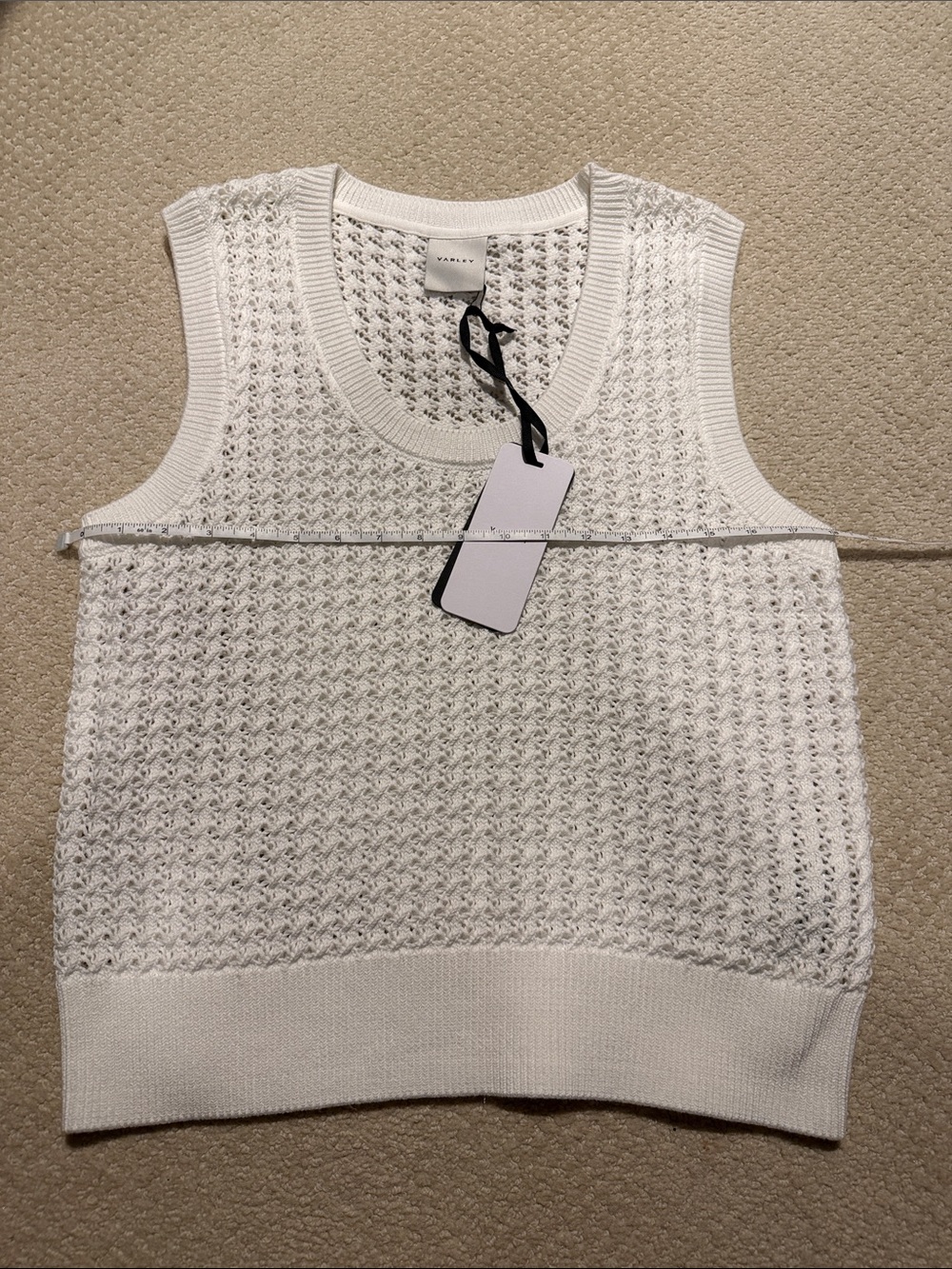 NWT Varley Ferns Open Knit Tank - size large - Picture 3 of 7